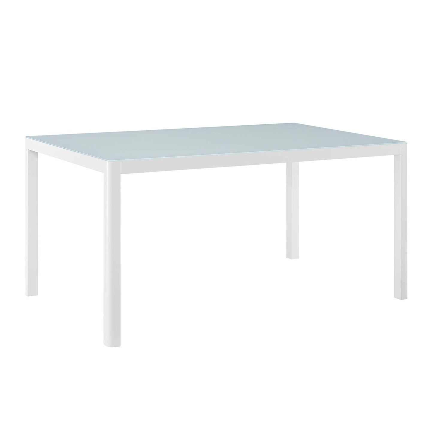 Raleigh 59" Outdoor Patio Aluminum Dining Table