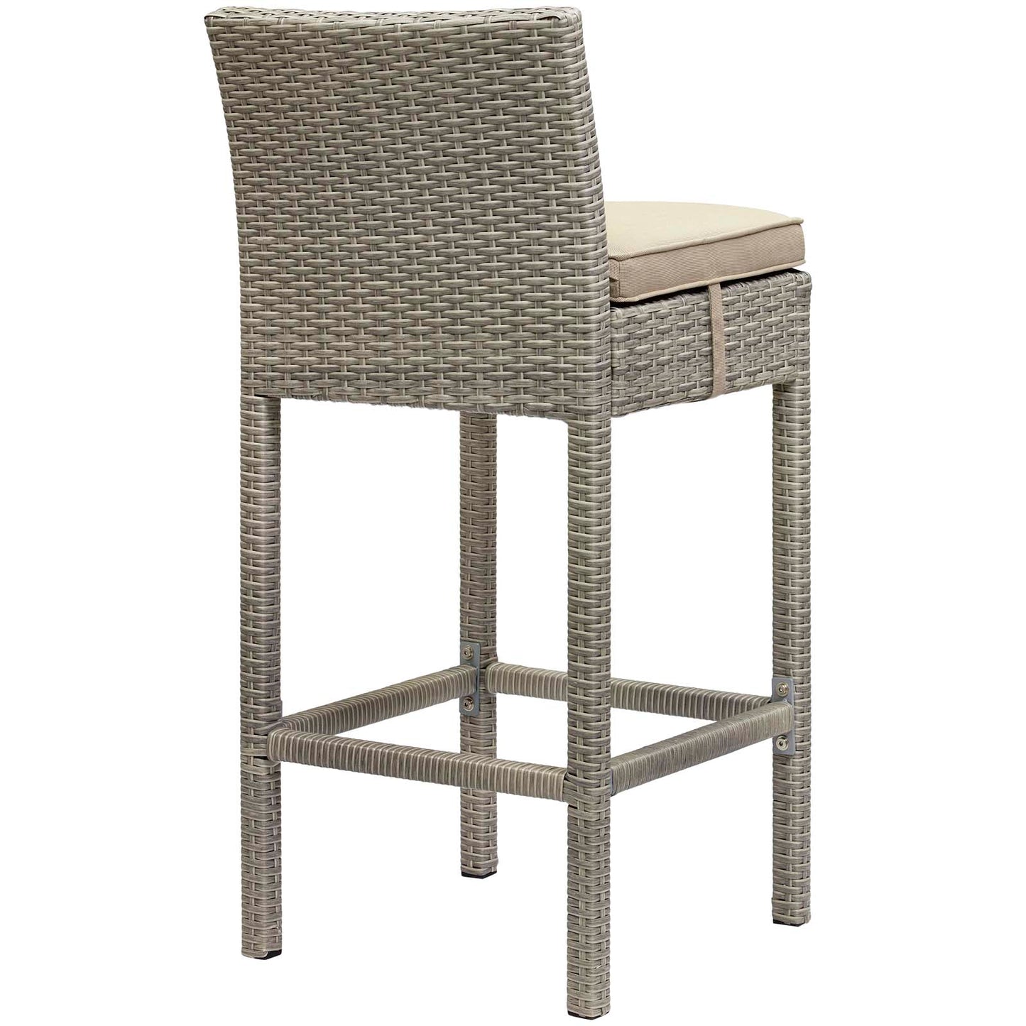 Conduit Outdoor Patio Wicker Rattan Bar Stool Set of 2