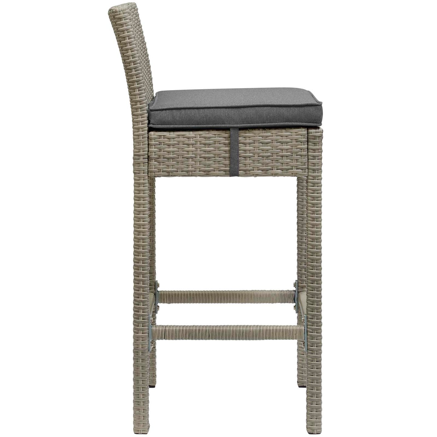 Conduit Outdoor Patio Wicker Rattan Bar Stool Set of 2