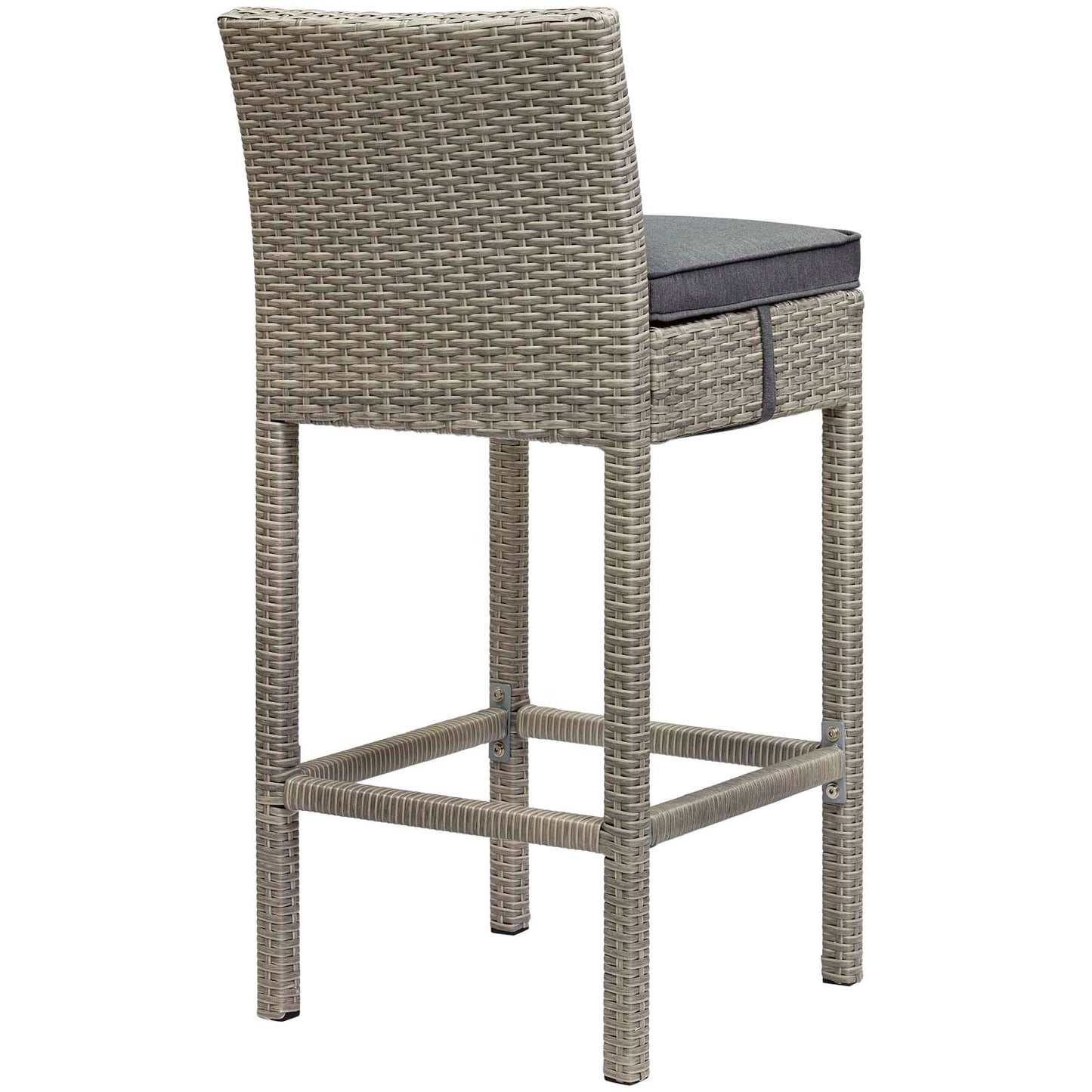 Conduit Outdoor Patio Wicker Rattan Bar Stool Set of 2