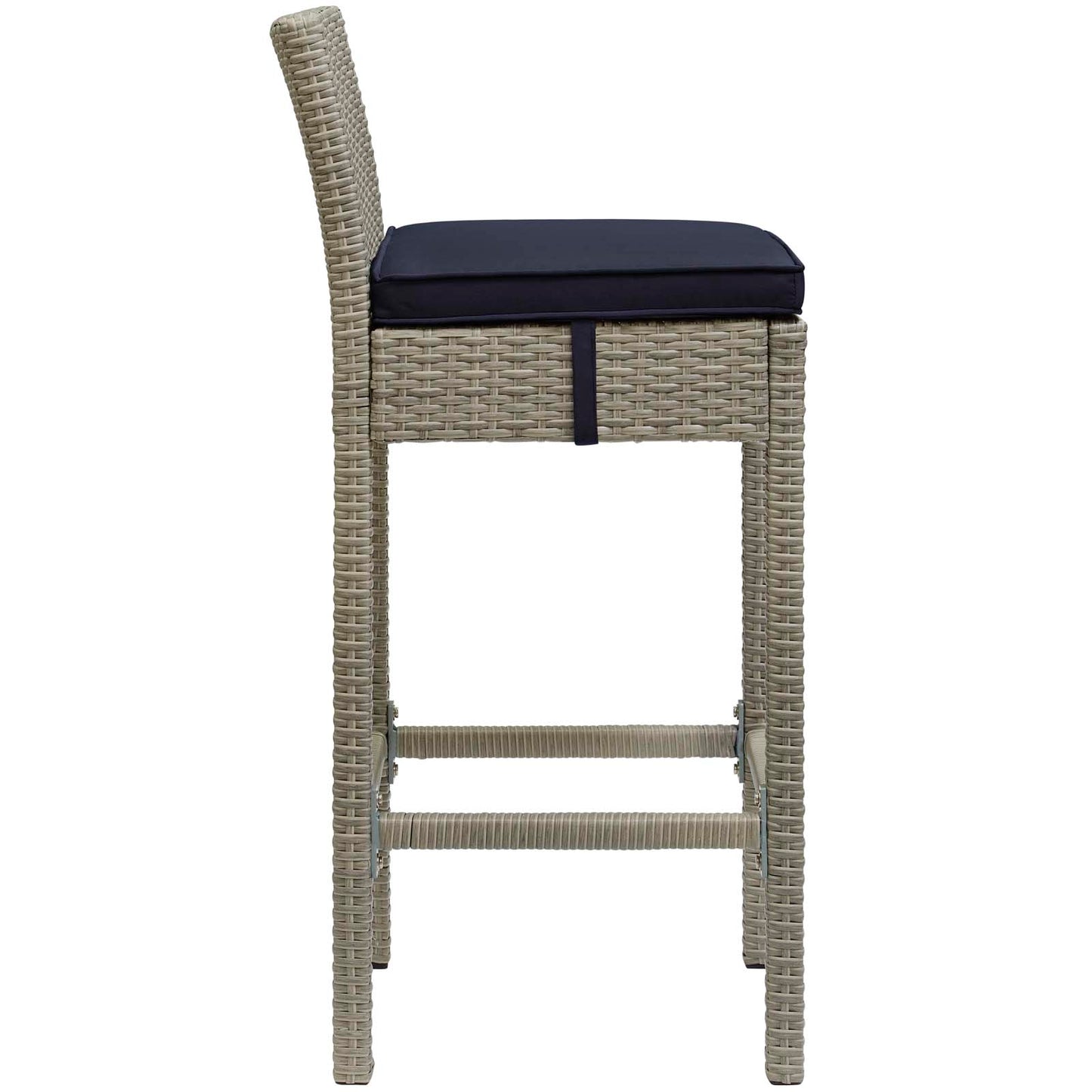 Conduit Outdoor Patio Wicker Rattan Bar Stool Set of 2