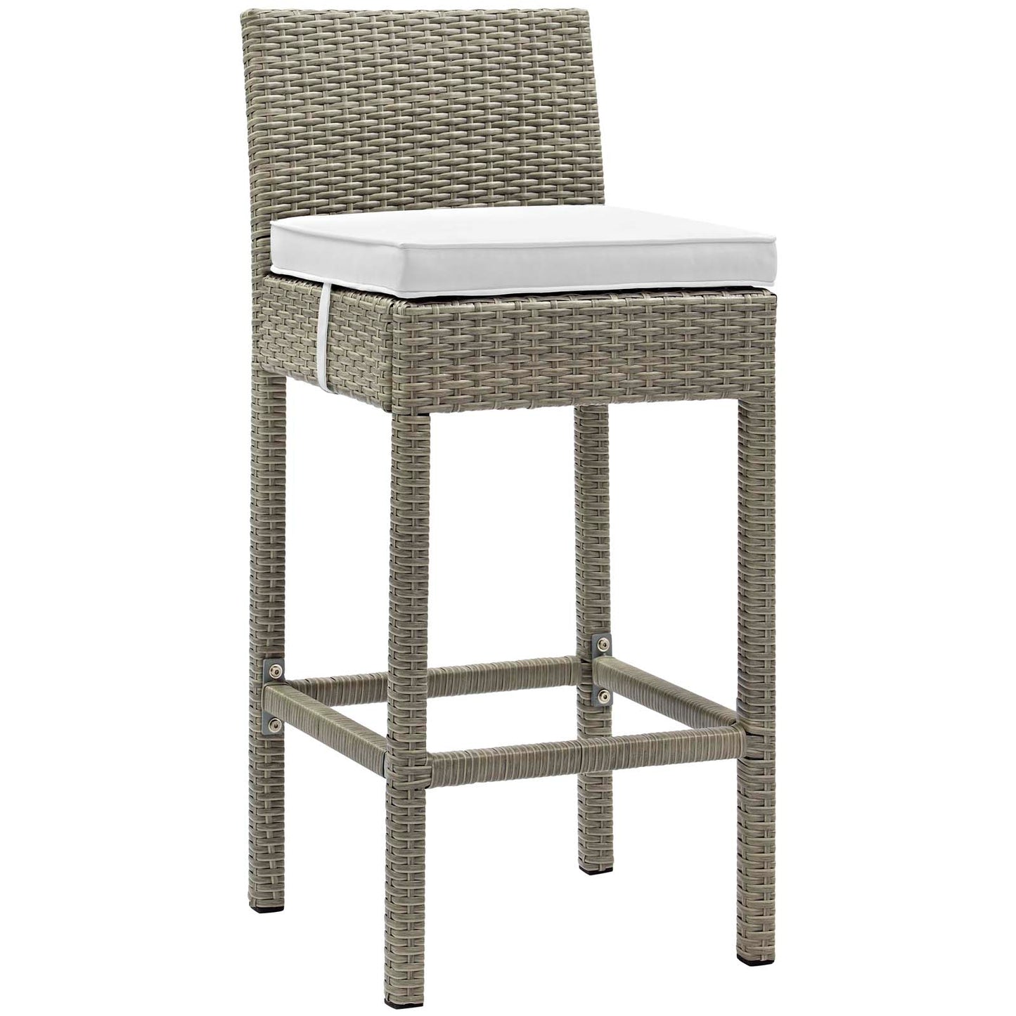 Conduit Outdoor Patio Wicker Rattan Bar Stool Set of 2