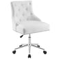 Regent Tufted Button Swivel Faux Leather Office Chair