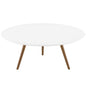 Lippa 36" Round Wood Top Coffee Table with Tripod Base