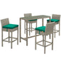 Conduit 5 Piece Outdoor Patio Wicker Rattan Set