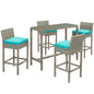 Conduit 5 Piece Outdoor Patio Wicker Rattan Set