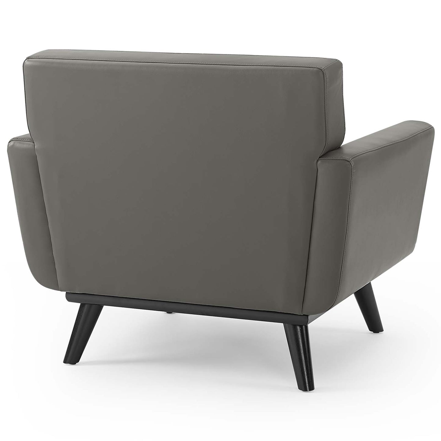 Fauteuil d'appoint de salon en cuir pleine fleur Engage par Modway