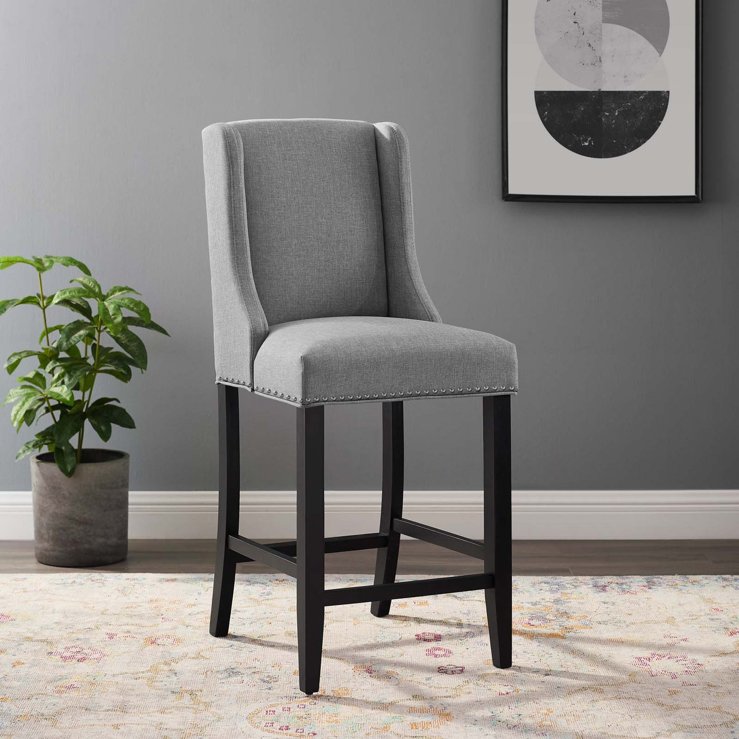 Baron Upholstered Fabric Counter Stool