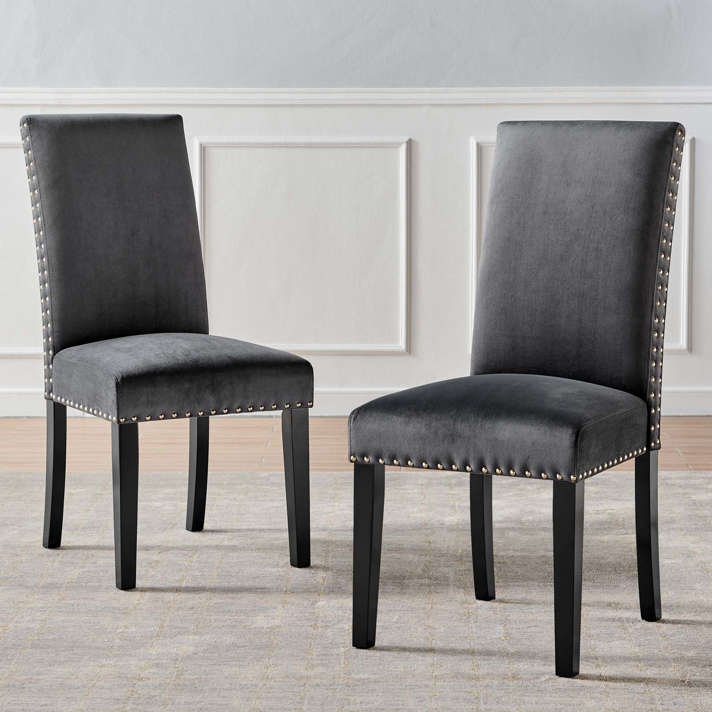 Parcel Performance Velvet Dining Side Chairs Set of 2