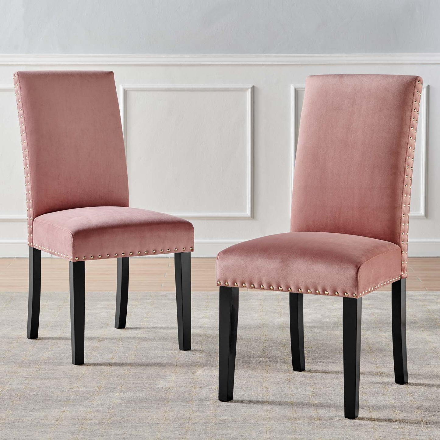 Parcel Performance Velvet Dining Side Chairs Set of 2