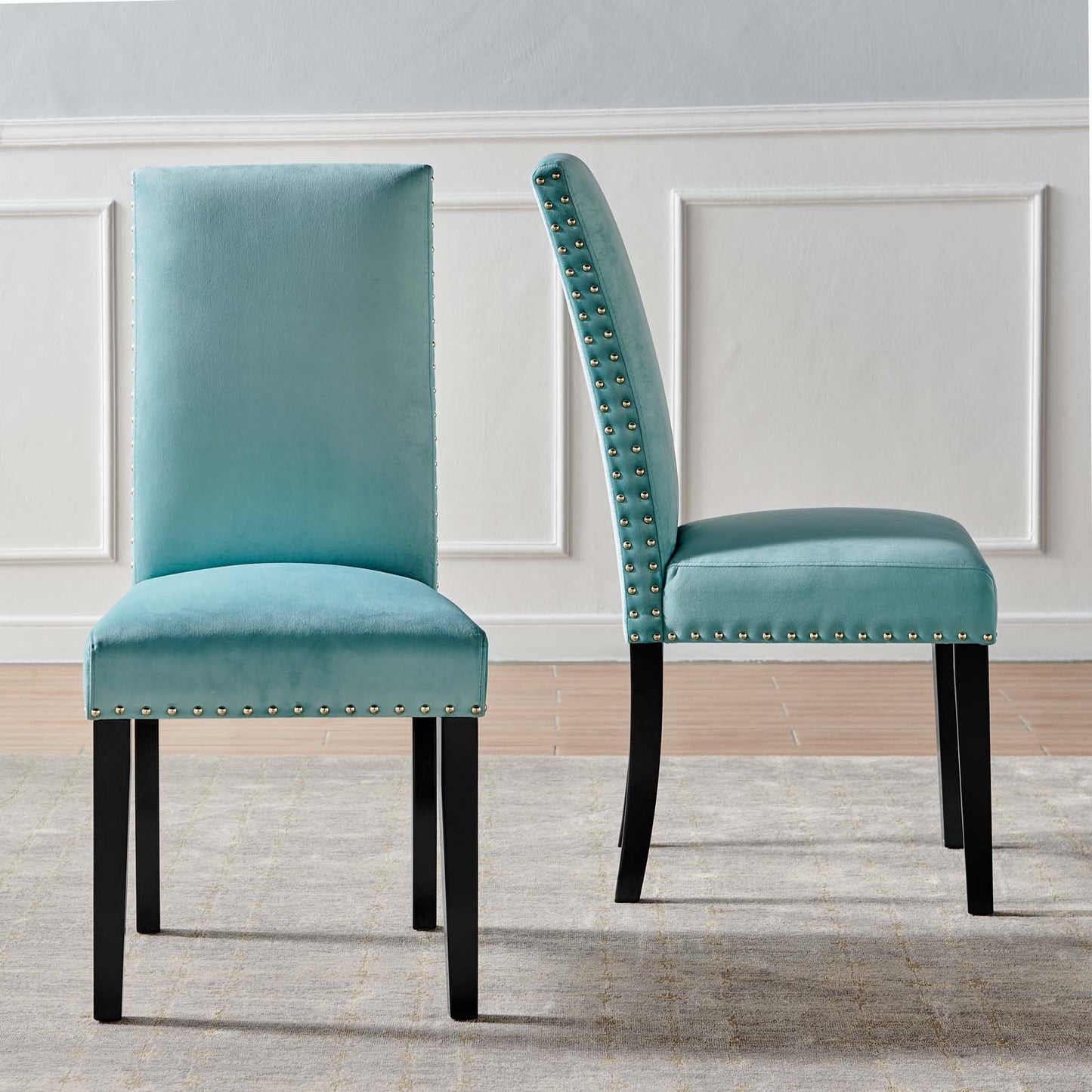 Parcel Performance Velvet Dining Side Chairs Set of 2