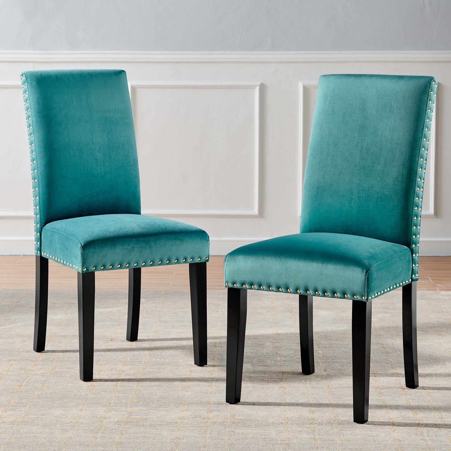 Parcel Performance Velvet Dining Side Chairs Set of 2