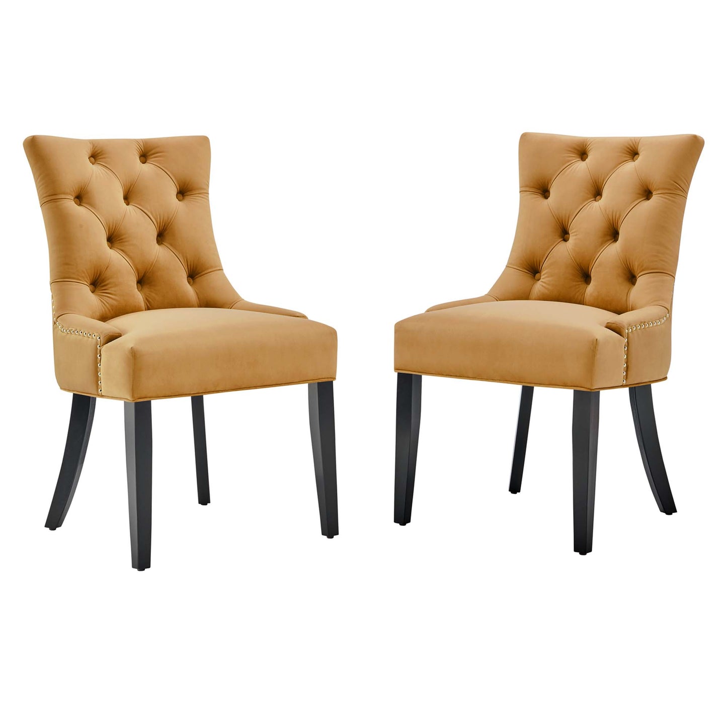 Regent Tufted Performance Velvet Dining Side Chairs Set of 2