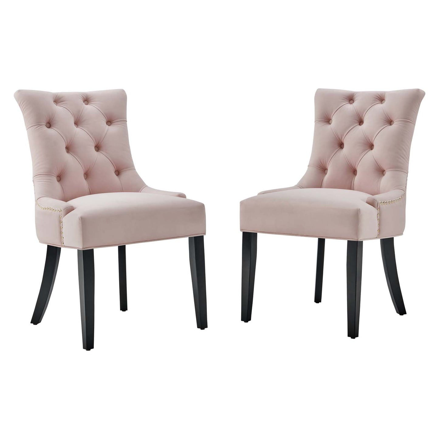 Regent Tufted Performance Velvet Dining Side Chairs Set of 2