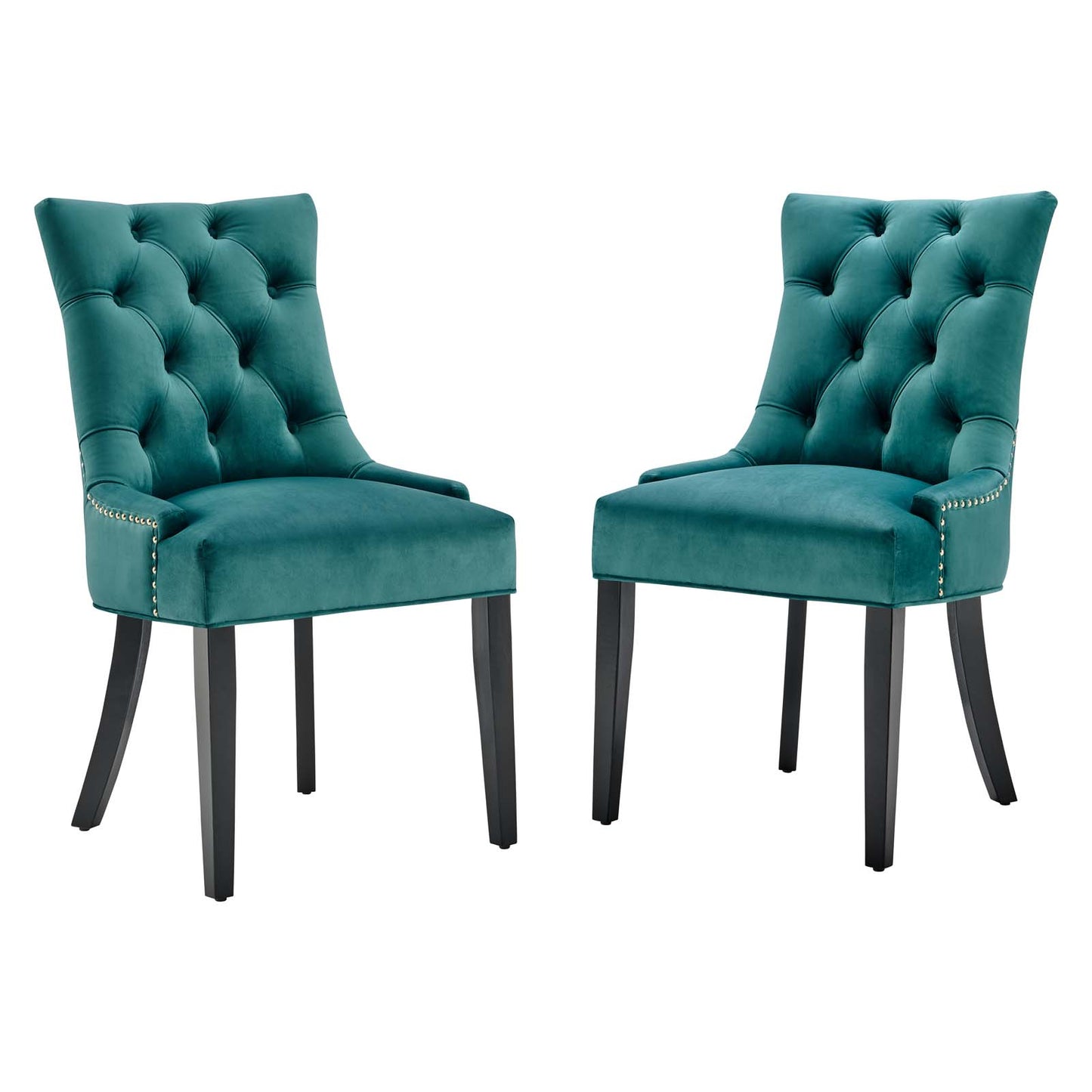 Regent Tufted Performance Velvet Dining Side Chairs Set of 2