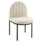 Isla Channel Tufted Upholstered Fabric Dining Side Chair