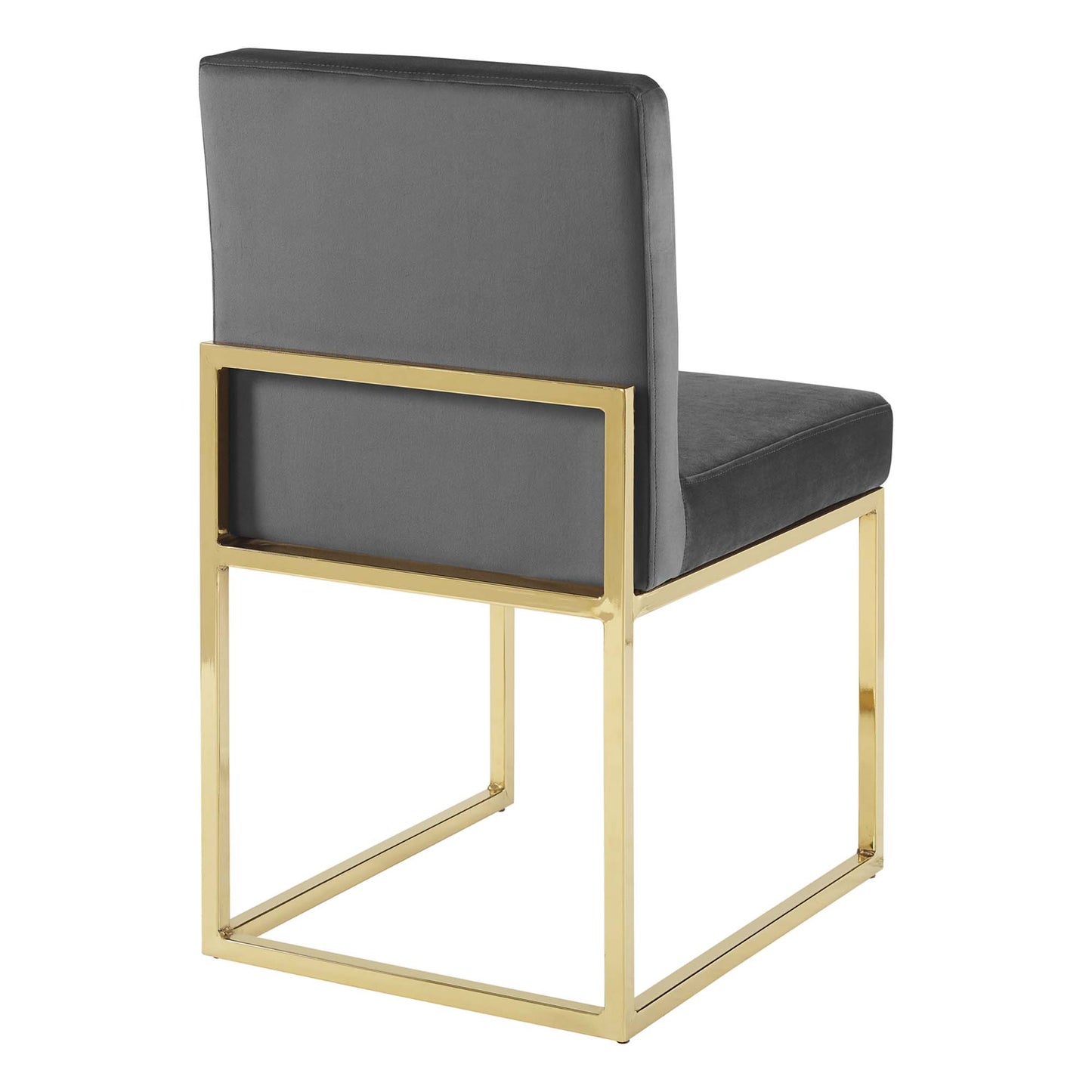 Carriage Channel Tufted Sled Base Performance Velvet Dining Chair