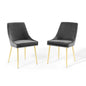 Viscount Performance Velvet Dining Chairs Set of 2