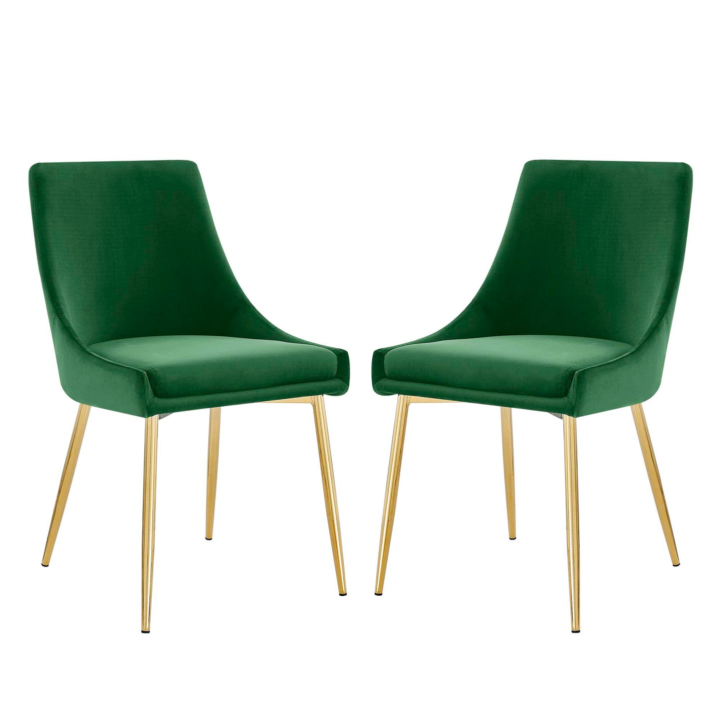 Viscount Performance Velvet Dining Chairs Set of 2