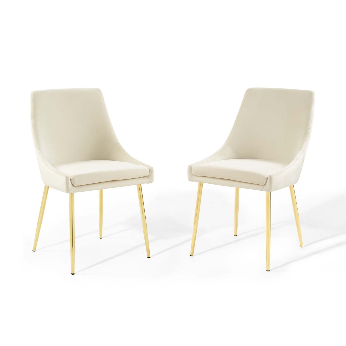 Viscount Performance Velvet Dining Chairs Set of 2