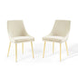 Viscount Performance Velvet Dining Chairs Set of 2