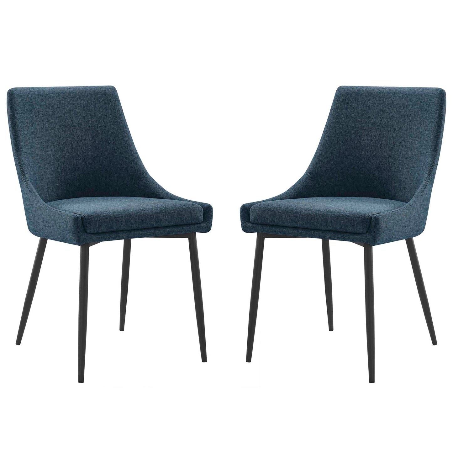 Viscount Upholstered Fabric Dining Chairs Set of 2