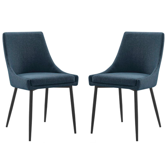 Viscount Upholstered Fabric Dining Chairs Set of 2