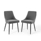 Viscount Upholstered Fabric Dining Chairs Set of 2