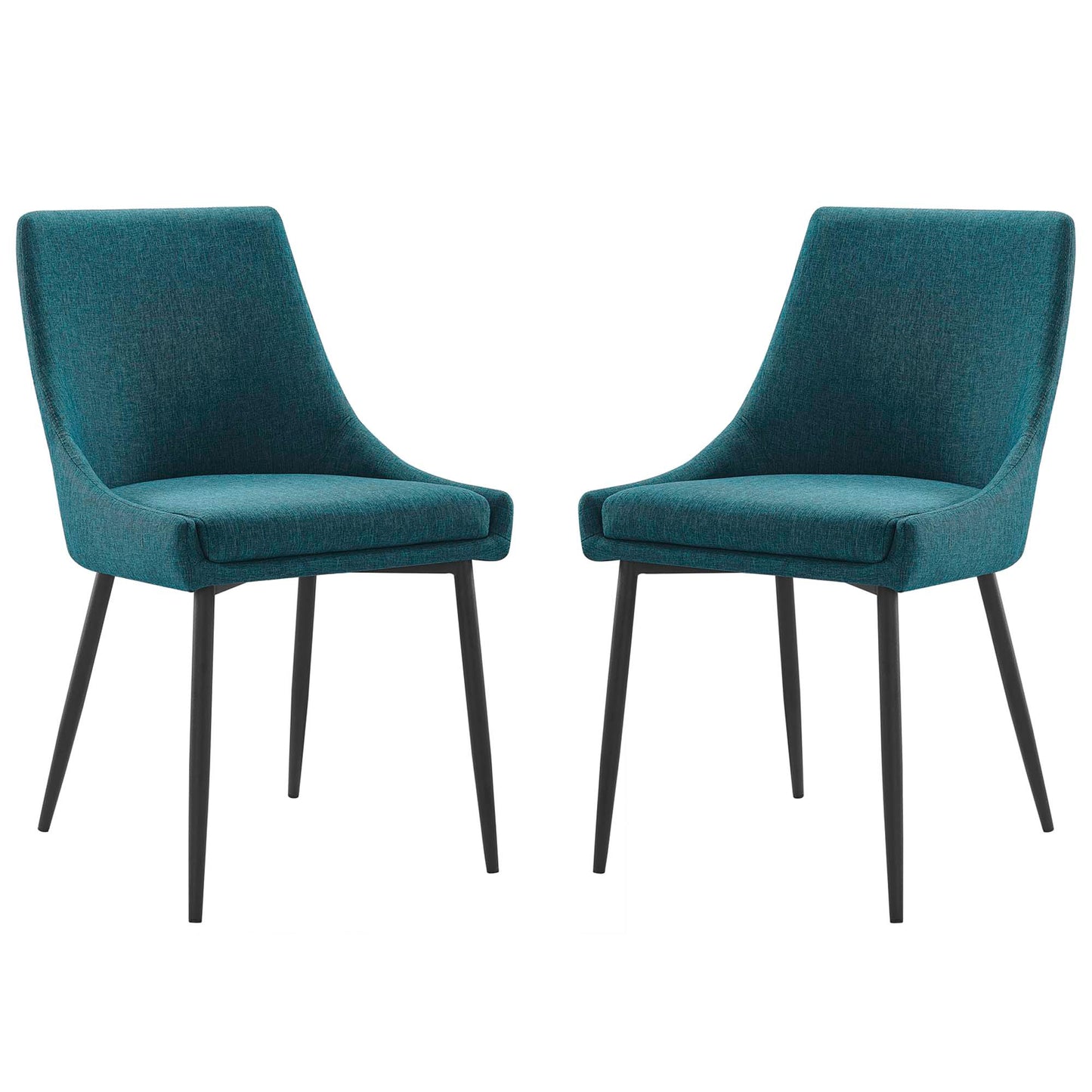 Viscount Upholstered Fabric Dining Chairs Set of 2