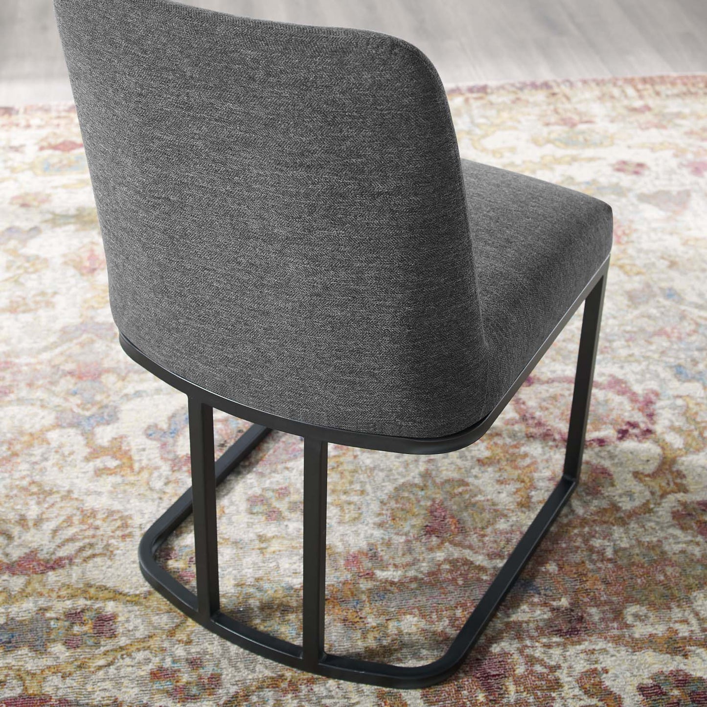 Amplify Sled Base Upholstered Fabric Dining Side Chair