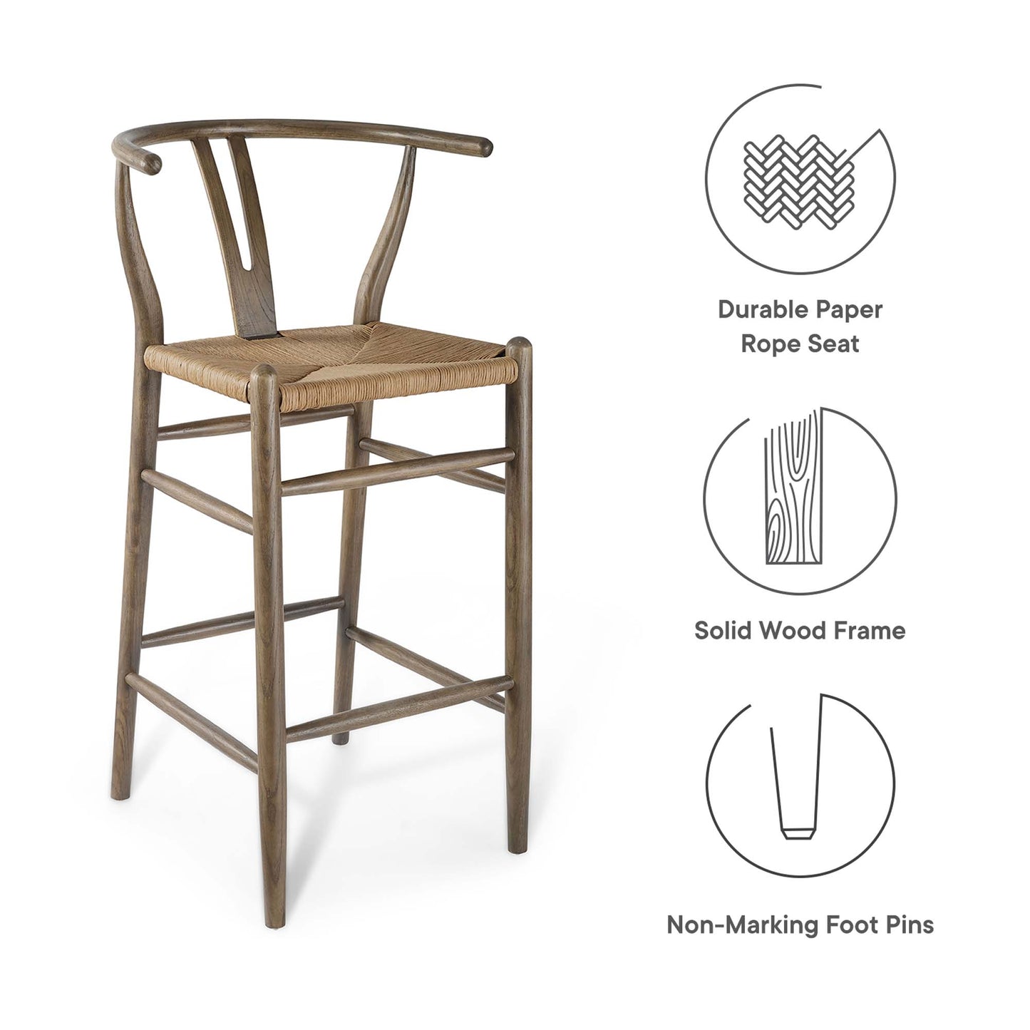 Amish Wood Bar Stool