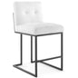 Tabouret de bar en tissu rembourré en acier inoxydable noir Privy par Modway