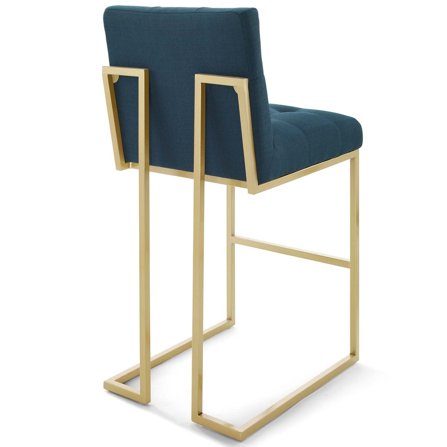 Tabouret de bar rembourré en acier inoxydable doré Privy par Modway