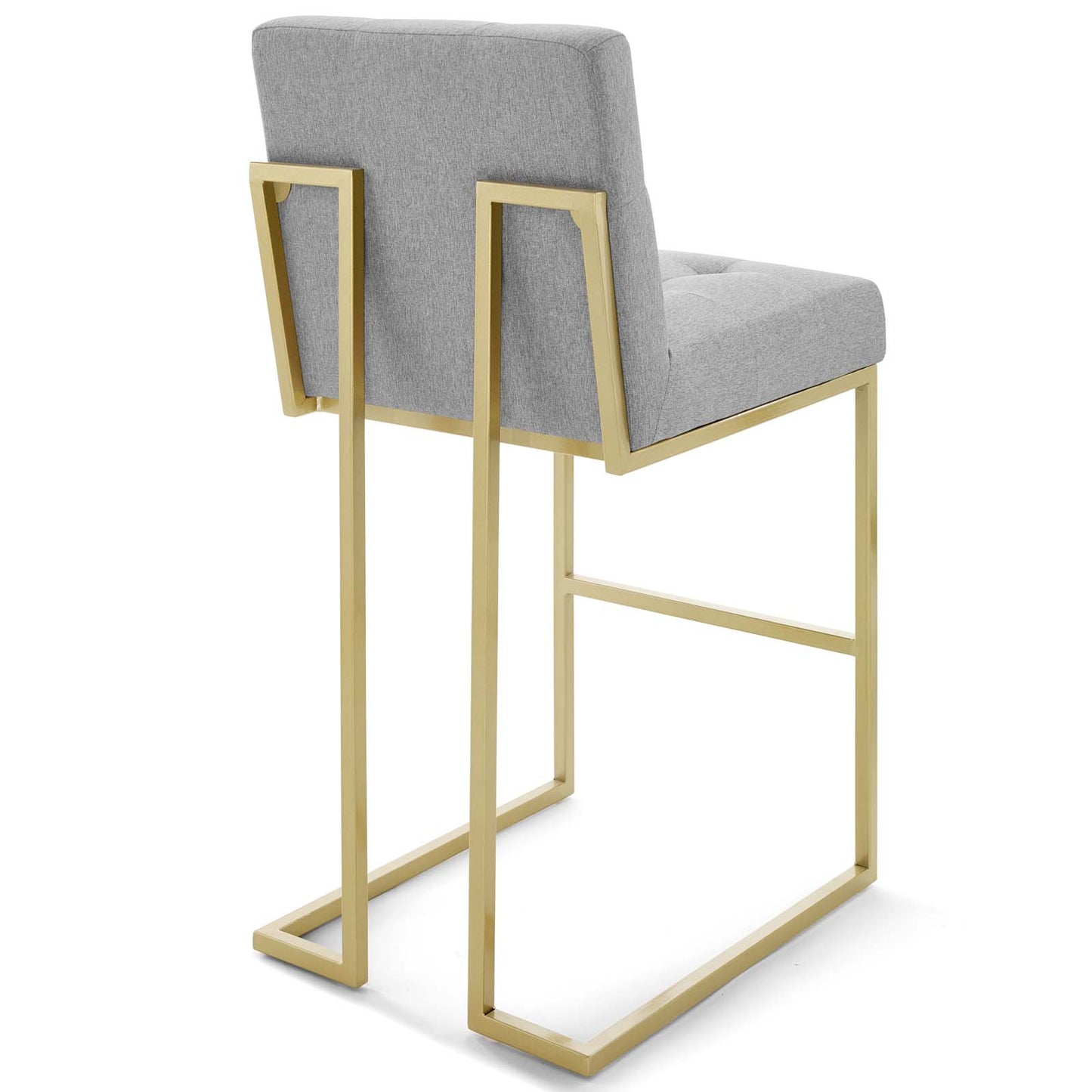 Tabouret de bar rembourré en acier inoxydable doré Privy par Modway