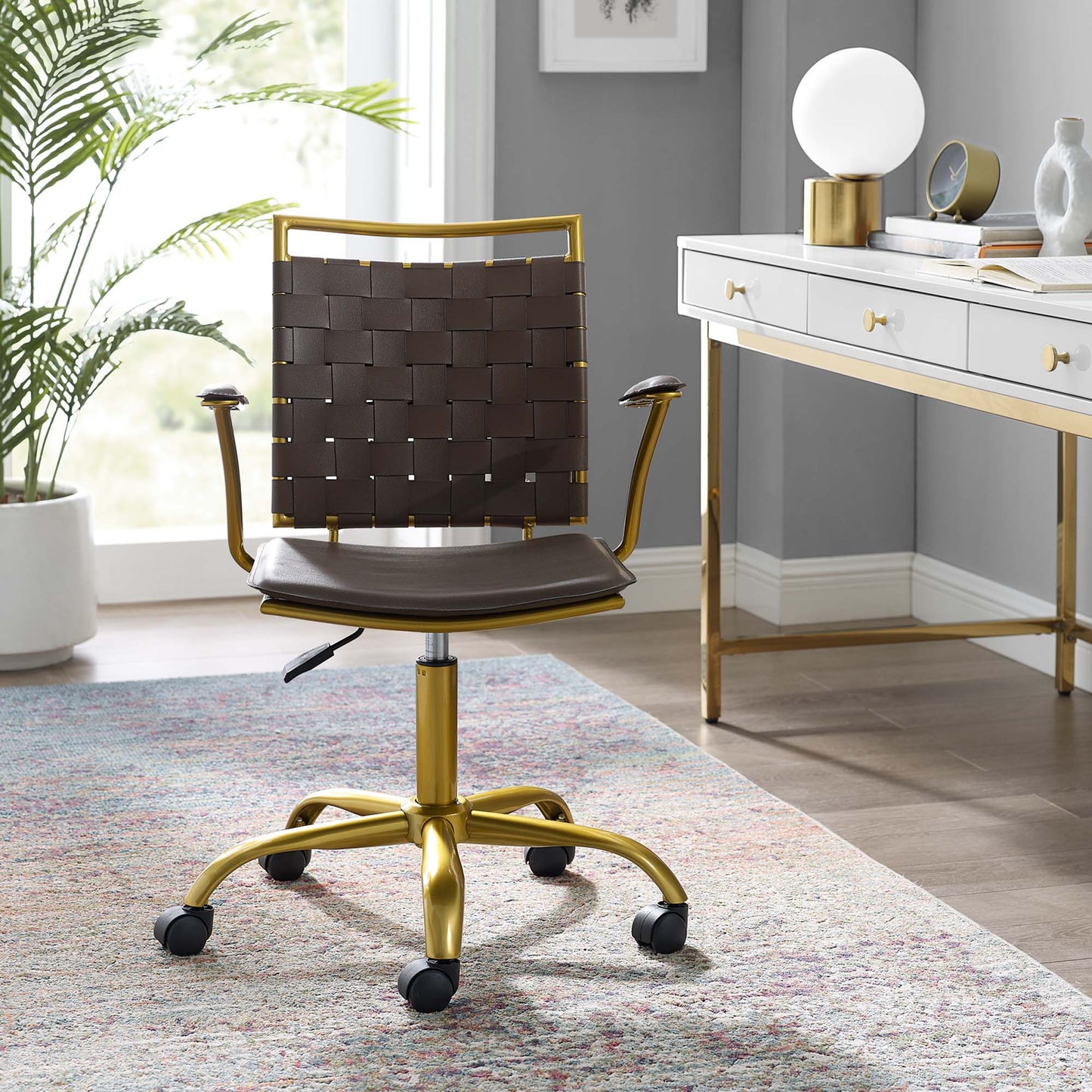 Chaise de bureau en similicuir Fuse de Modway