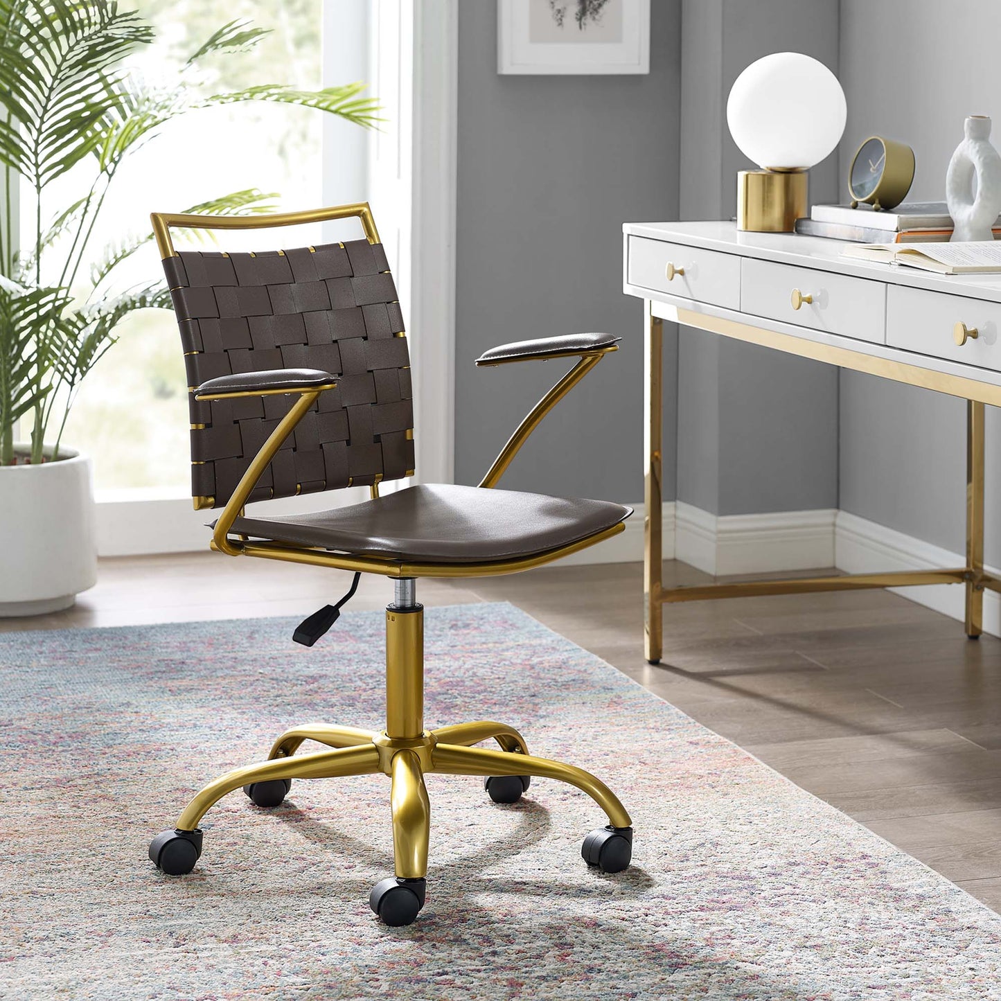 Chaise de bureau en similicuir Fuse de Modway