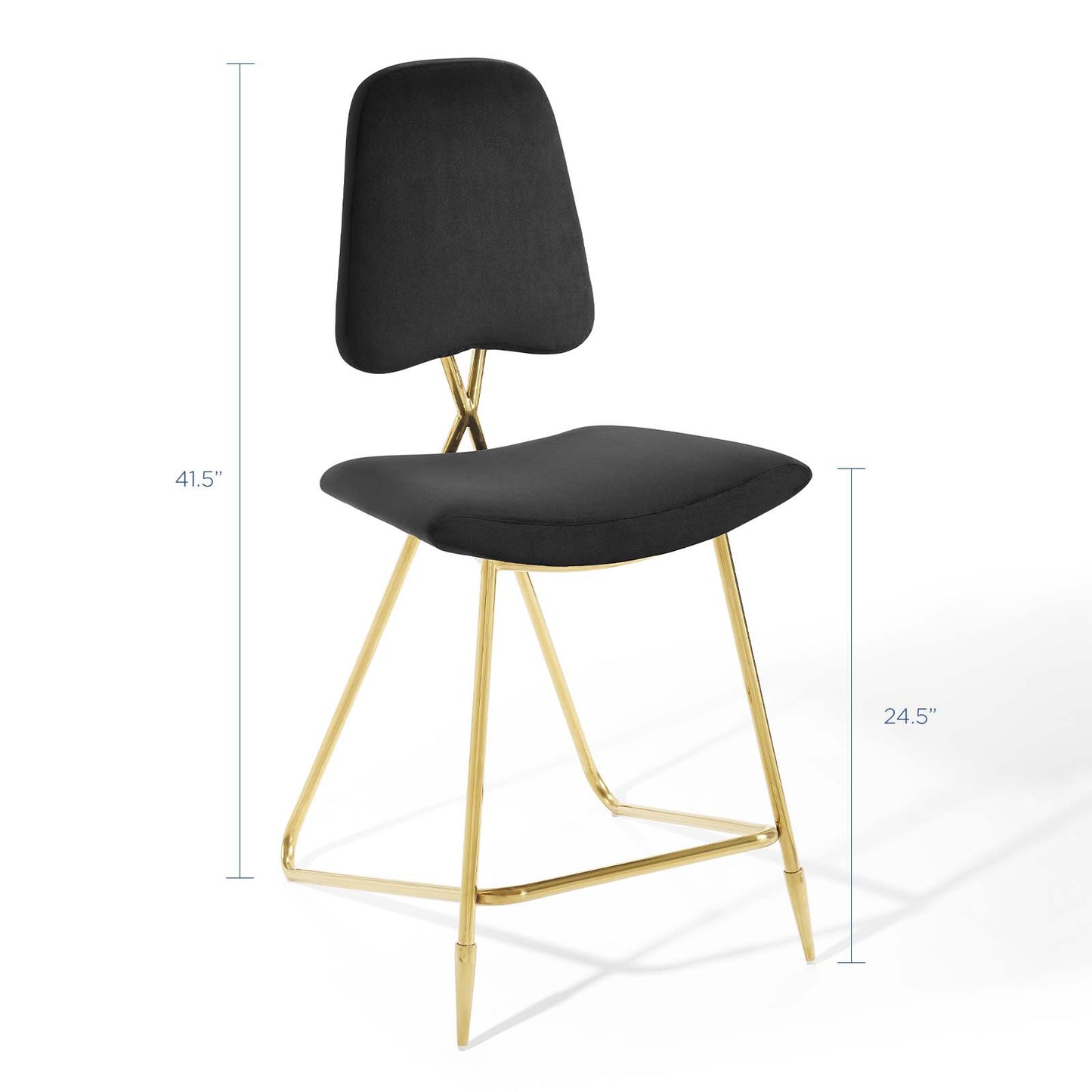 Tabouret de bar en velours Ponder Performance de Modway