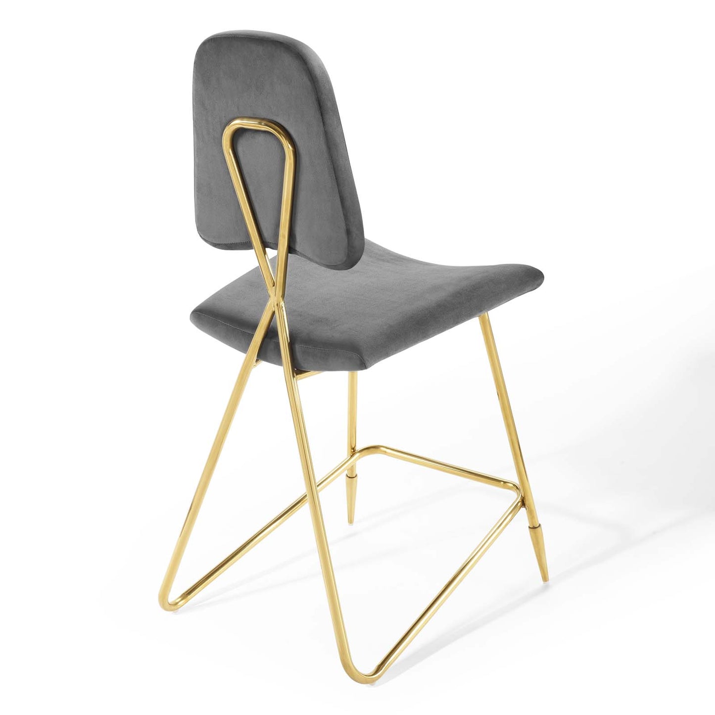 Tabouret de bar en velours Ponder Performance de Modway