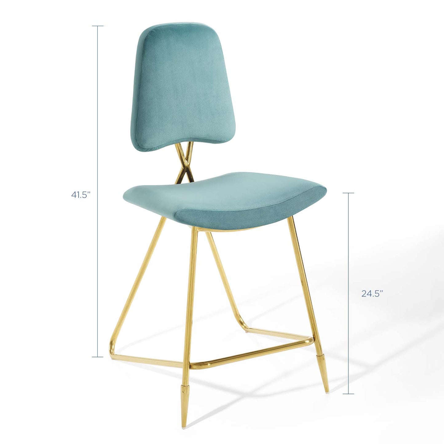 Tabouret de bar en velours Ponder Performance de Modway