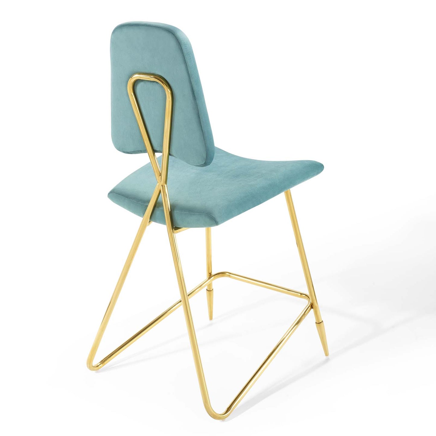 Tabouret de bar en velours Ponder Performance de Modway