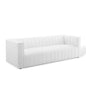 Reflection Channel Tufted Upholstered Fabric Sofa