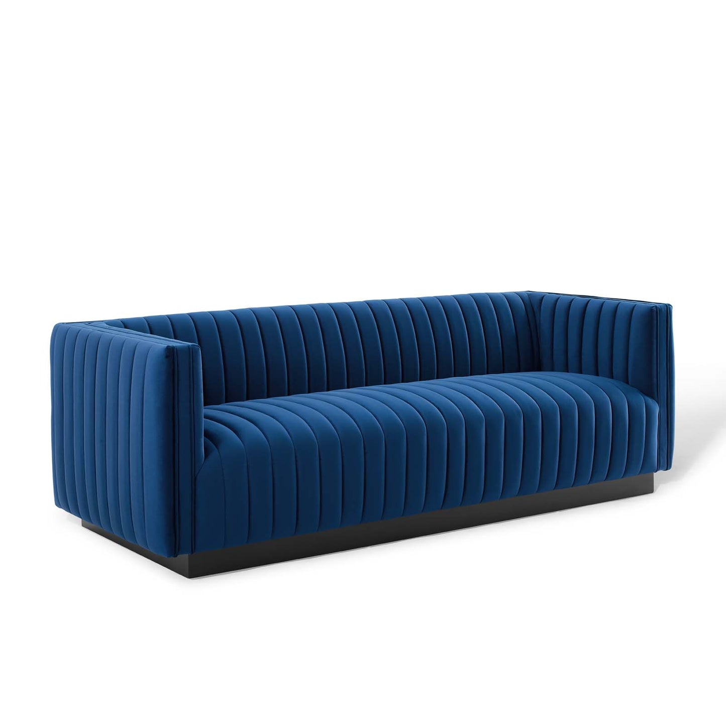 Conjure Channel Tufted Velvet Sofa