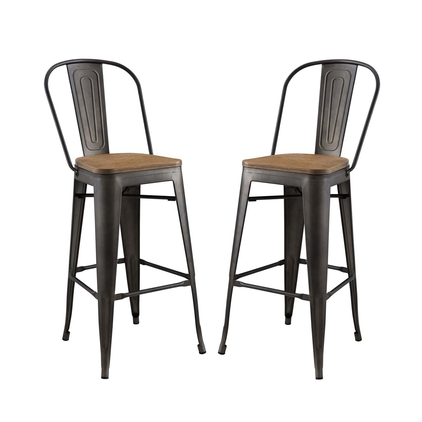 Lot de 2 tabourets de bar Promenade par Modway