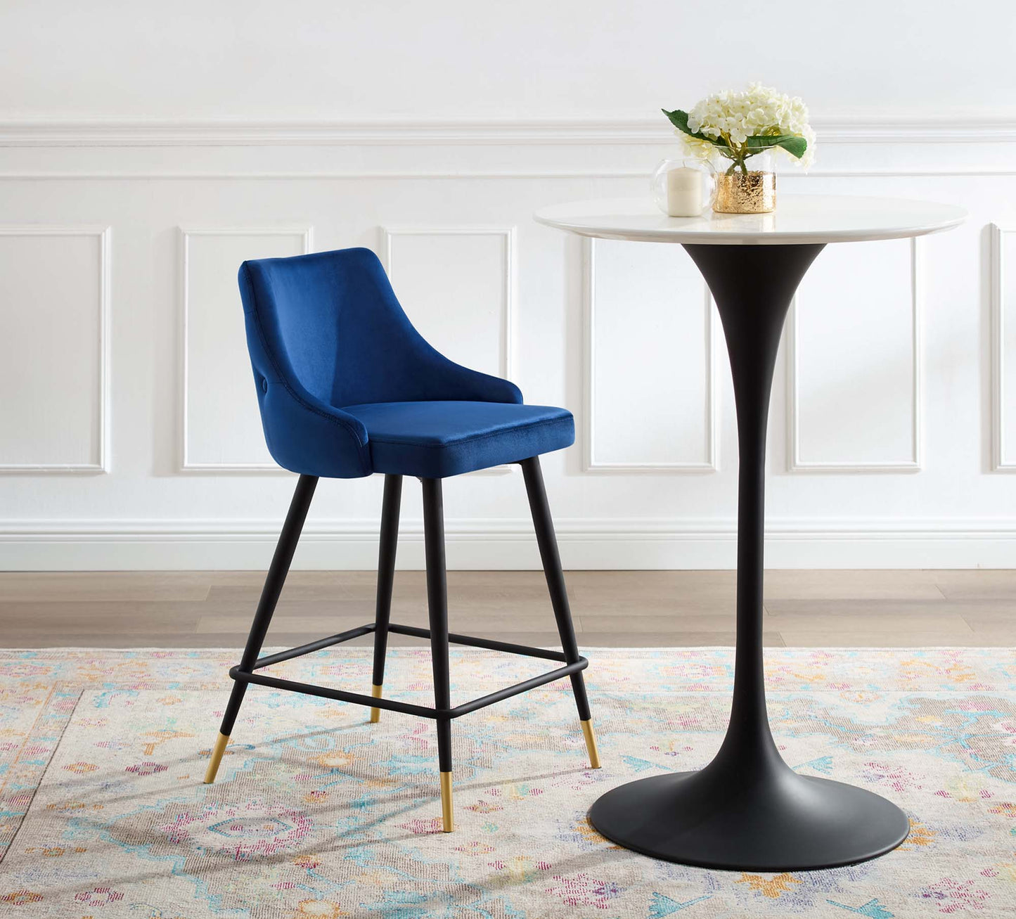 Adorn Performance Velvet Counter Stool