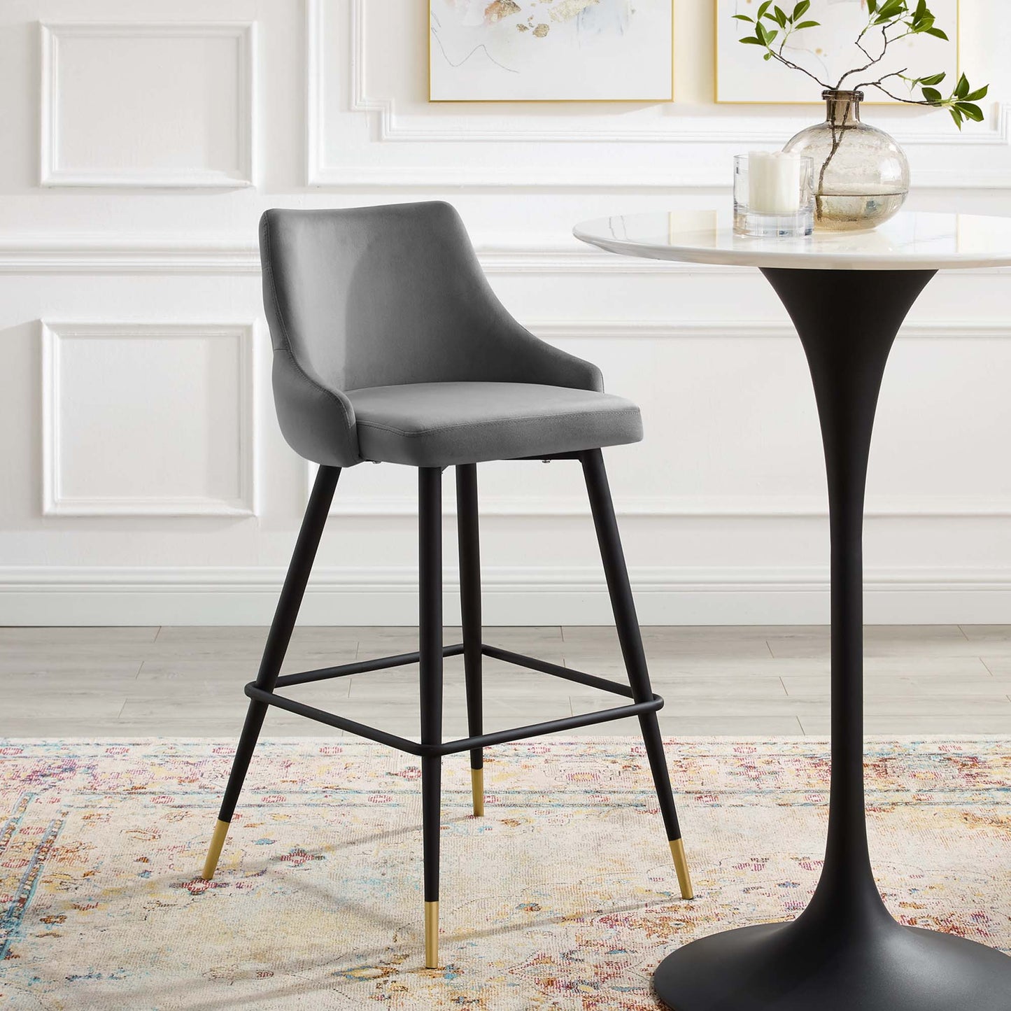 Adorn Performance Velvet Bar Stool