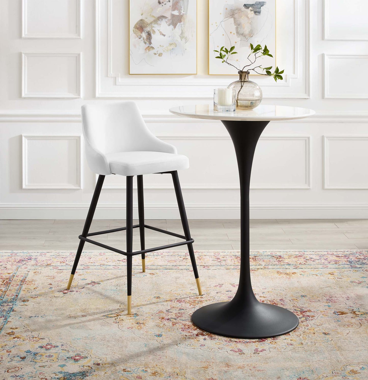 Adorn Performance Velvet Bar Stool