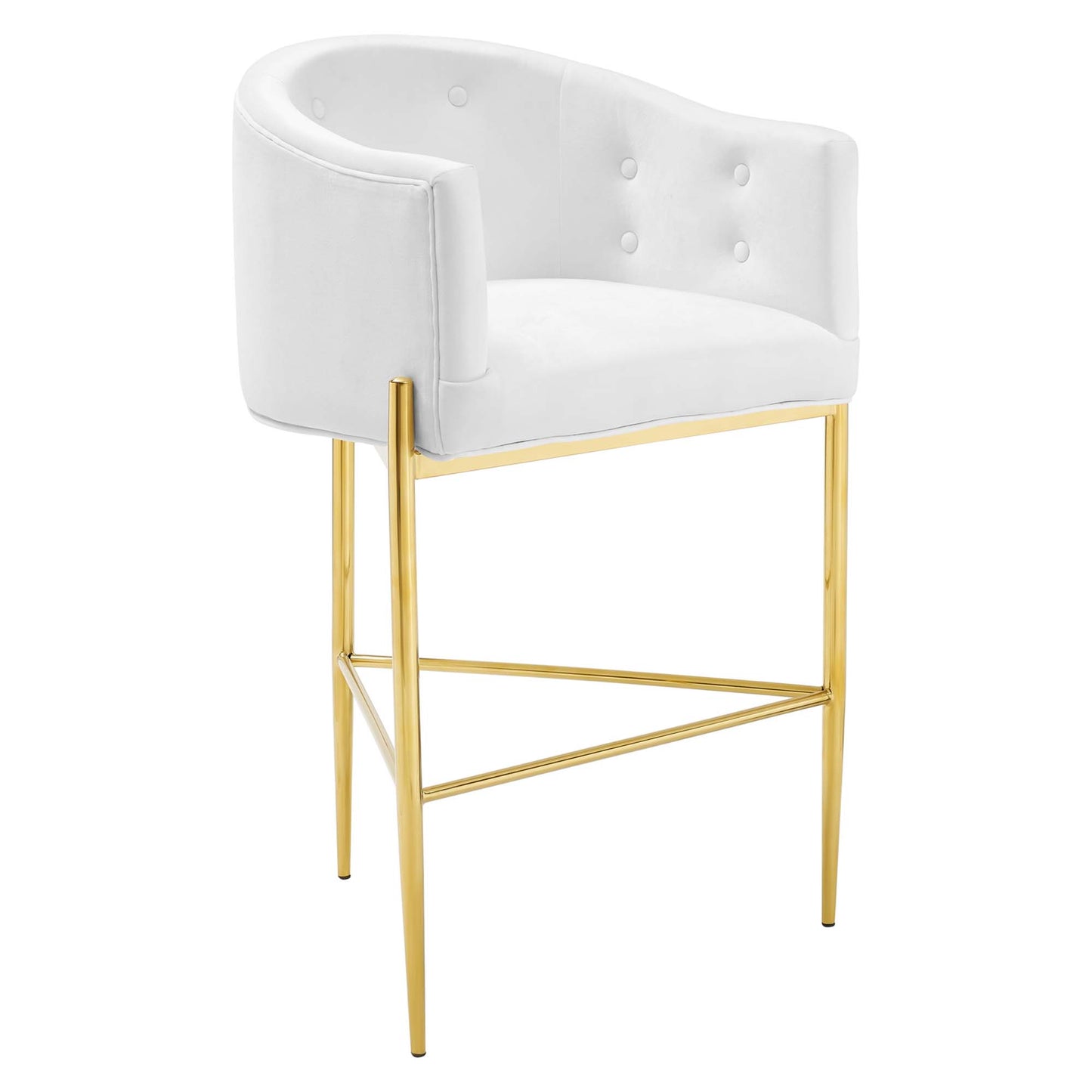 Tabouret de bar en velours capitonné Savour de Modway