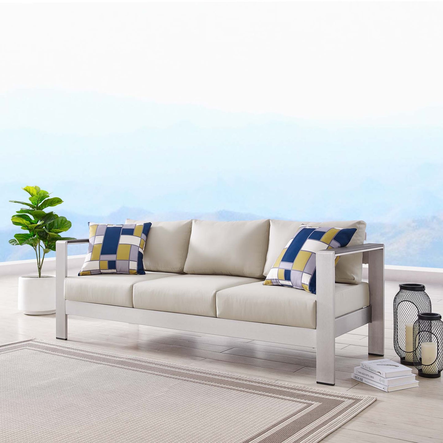 Shore Outdoor Patio Aluminum Sofa