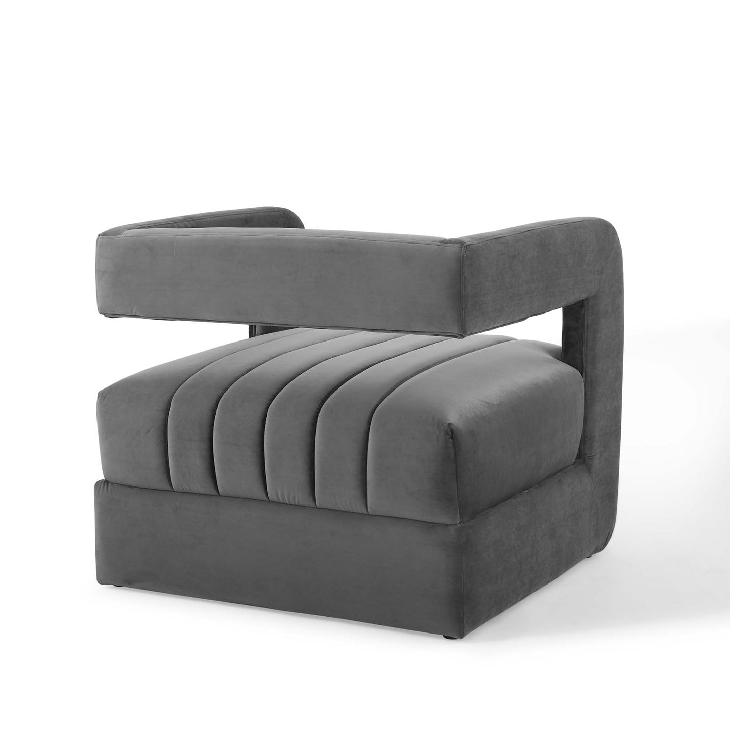 Fauteuil d'appoint capitonné en velours haute performance de la gamme Modway