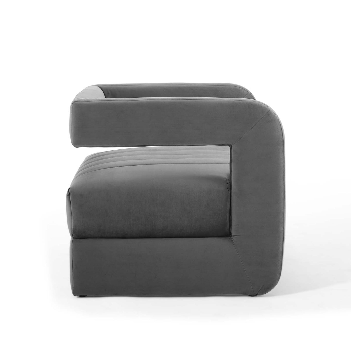 Fauteuil d'appoint capitonné en velours haute performance de la gamme Modway